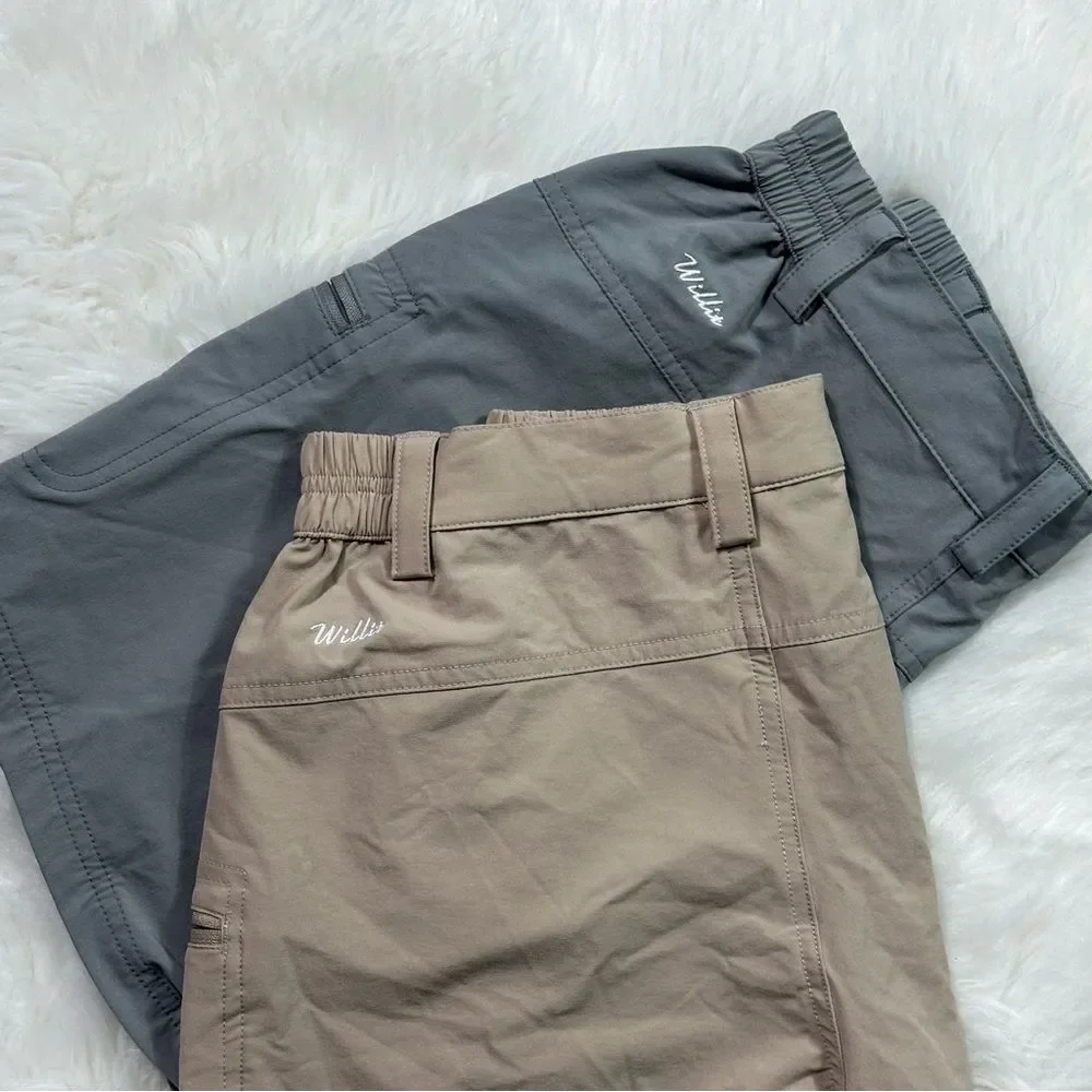 Women's Gray and Tan Shorts